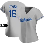 Andre Ethier Women's Los Angeles Dodgers Gray Authentic Road Jersey