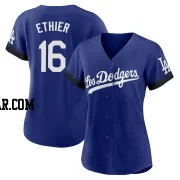 Andre Ethier Women's Los Angeles Dodgers Royal Authentic 2021 City Connect Jersey