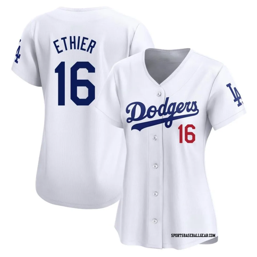 Andre Ethier Women's Los Angeles Dodgers White Limited Home Jersey