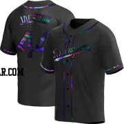 Andre Jackson Men's Los Angeles Dodgers Black Holographic Replica Alternate Jersey