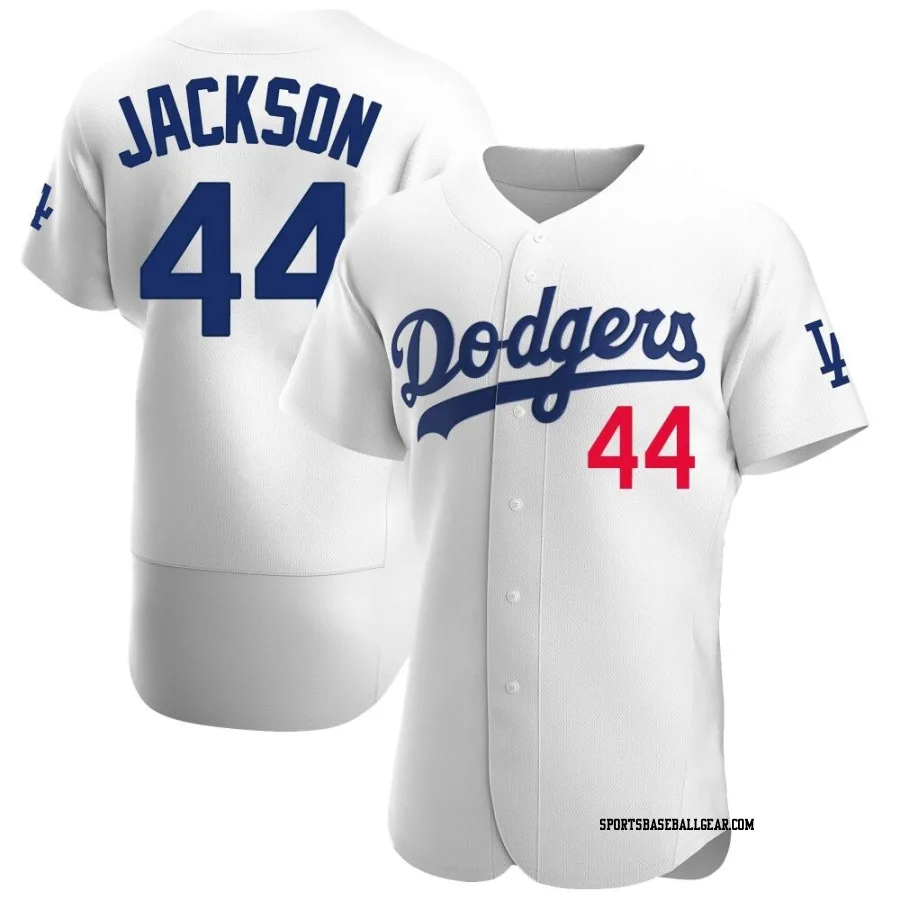 Andre Jackson Men's Los Angeles Dodgers White Authentic Home Jersey