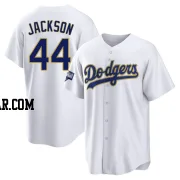 Andre Jackson Men's Los Angeles Dodgers White/Gold Replica 2021 Gold Program Player Jersey