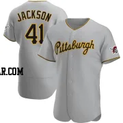 Andre Jackson Men's Pittsburgh Pirates Gray Authentic Road Jersey