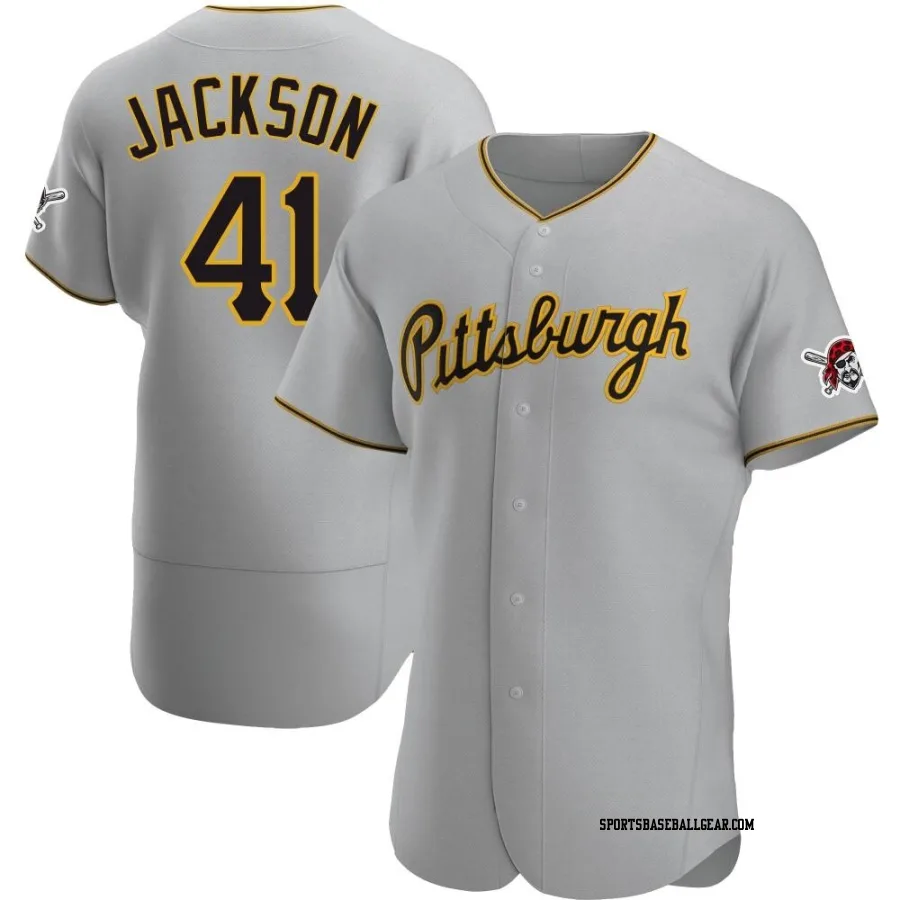 Andre Jackson Men's Pittsburgh Pirates Gray Authentic Road Jersey