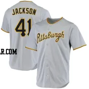 Andre Jackson Men's Pittsburgh Pirates Gray Replica Road Jersey