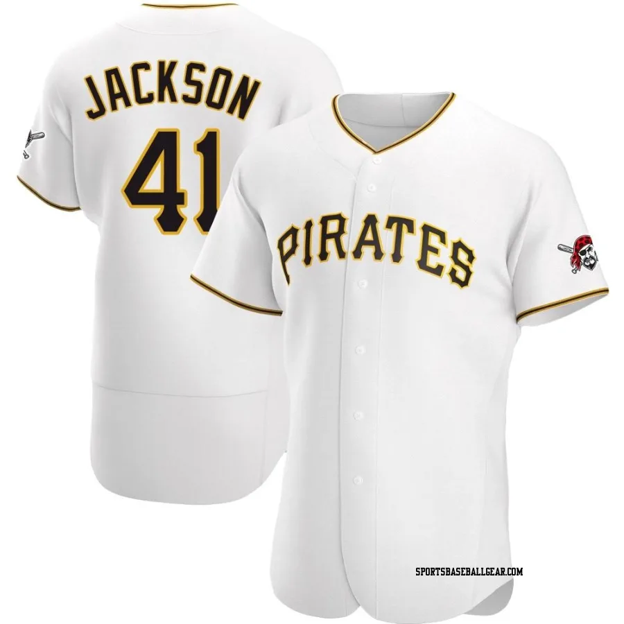 Andre Jackson Men's Pittsburgh Pirates White Authentic Home Jersey