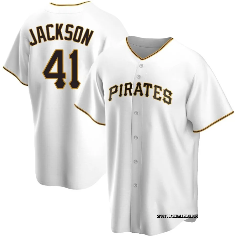 Andre Jackson Men's Pittsburgh Pirates White Replica Home Jersey