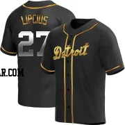 Andre Lipcius Men's Detroit Tigers Black Golden Replica Alternate Jersey