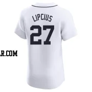 Andre Lipcius Men's Detroit Tigers White Elite Home Jersey