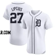 Andre Lipcius Men's Detroit Tigers White Elite Home Patch Jersey