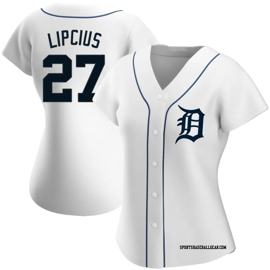 Andre Lipcius Women's Detroit Tigers White Authentic Home Jersey