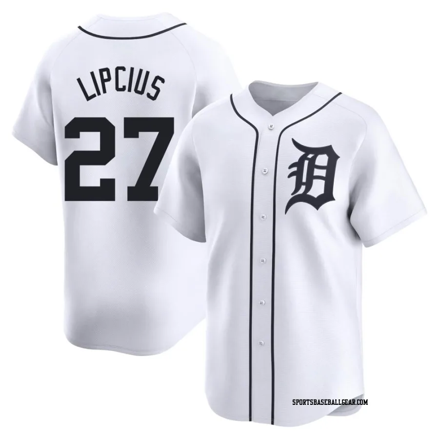 Andre Lipcius Youth Detroit Tigers White Limited Home Jersey