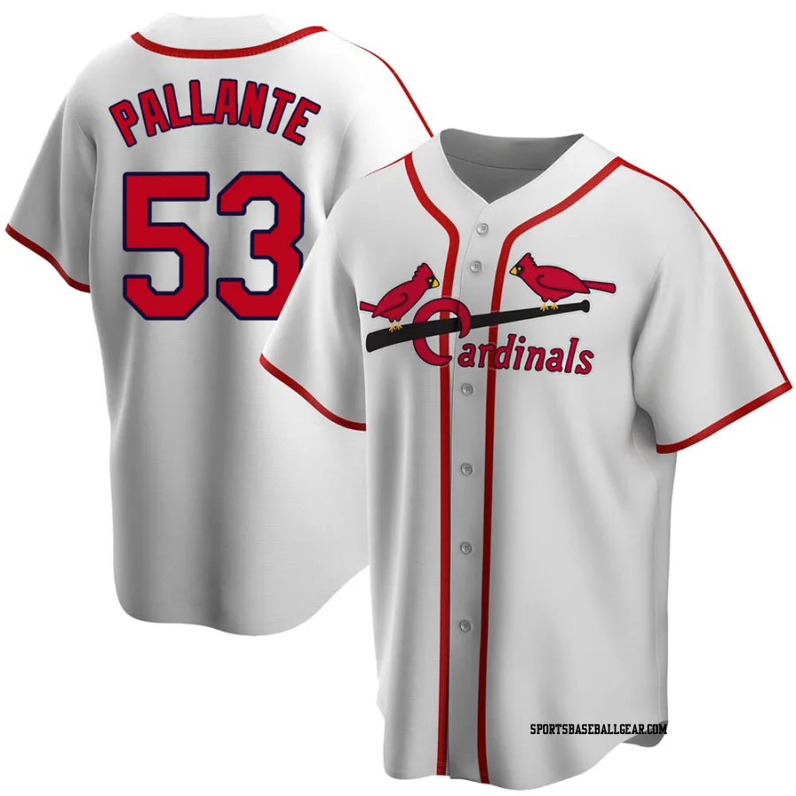 Andre Pallante Men's St. Louis Cardinals White Home Cooperstown Collection Jersey