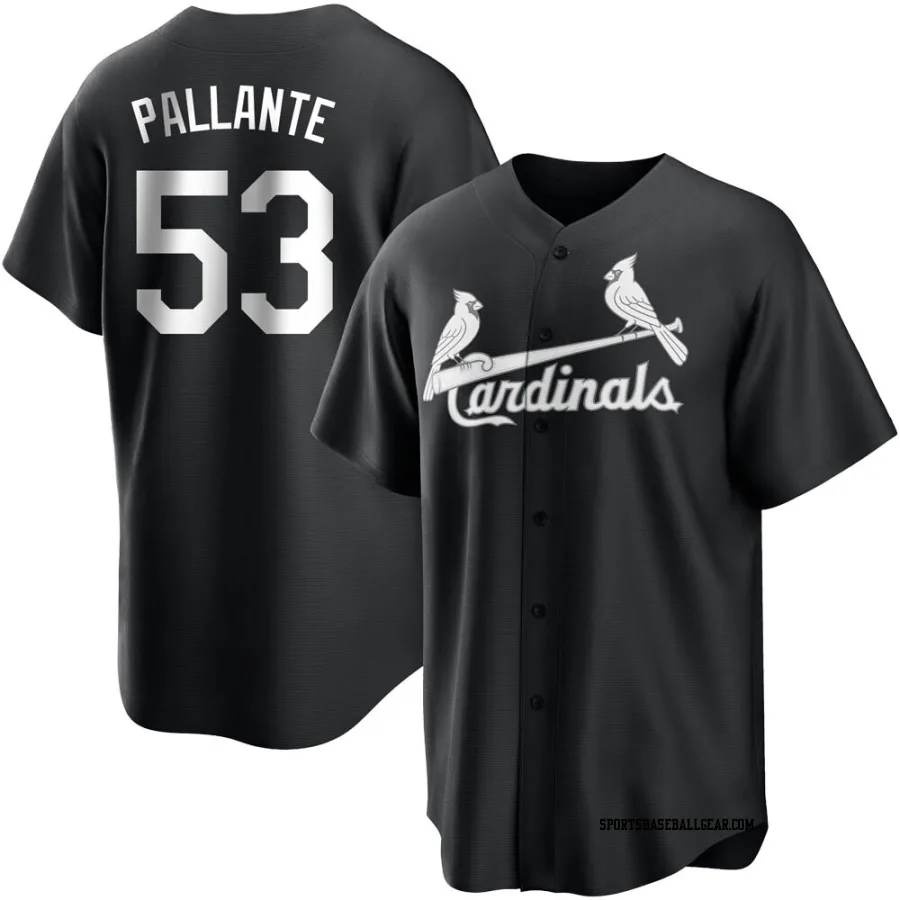 Andre Pallante Youth St. Louis Cardinals Black/White Replica Jersey