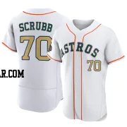 Andre Scrubb Men's Houston Astros Gold Authentic White 2023 Collection Jersey