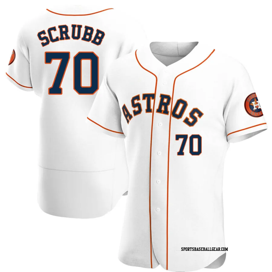 Andre Scrubb Men's Houston Astros White Authentic Home Jersey