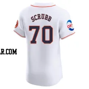 Andre Scrubb Men's Houston Astros White Elite Home Patch Jersey