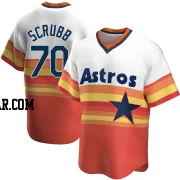 Andre Scrubb Men's Houston Astros White Replica Home Cooperstown Collection Jersey