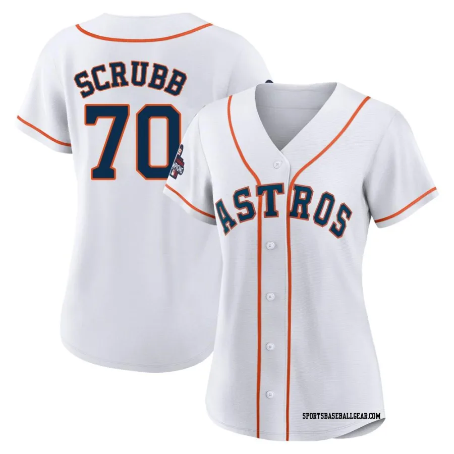 Andre Scrubb Women's Houston Astros White Replica 2022 World Series Champions Home Jersey