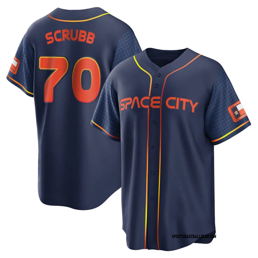 Andre Scrubb Youth Houston Astros Navy Replica 2022 City Connect Jersey