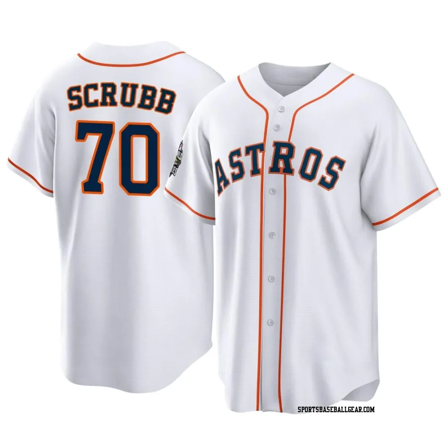 Andre Scrubb Youth Houston Astros White Replica 2022 World Series Home Jersey