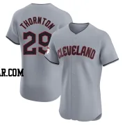 Andre Thornton Men's Cleveland Guardians Gray Elite Road Jersey