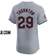 Andre Thornton Men's Cleveland Guardians Gray Elite Road Jersey