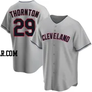 Andre Thornton Men's Cleveland Guardians Gray Replica Road Jersey