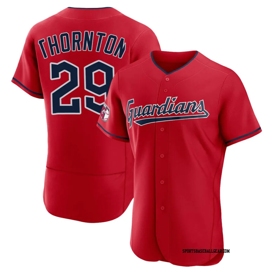 Andre Thornton Men's Cleveland Guardians Red Authentic Alternate Jersey