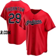 Andre Thornton Men's Cleveland Guardians Red Replica Alternate Jersey