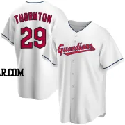 Andre Thornton Men's Cleveland Guardians White Replica Home Jersey