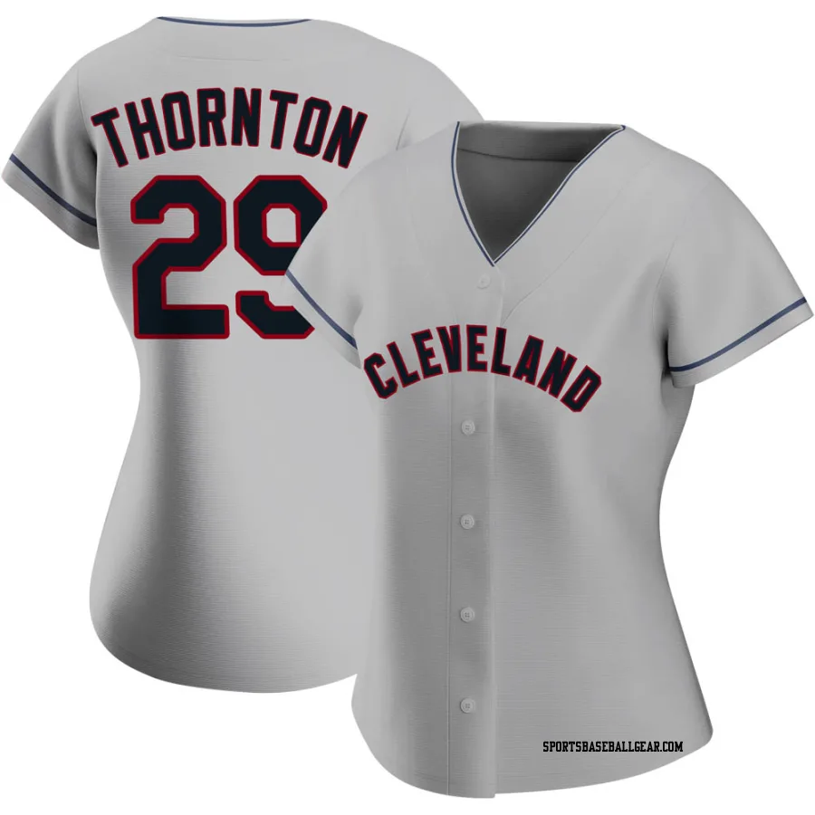 Andre Thornton Women's Cleveland Guardians Gray Authentic Road Jersey