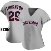 Andre Thornton Women's Cleveland Guardians Gray Replica Road Jersey