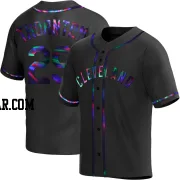 Andre Thornton Youth Cleveland Guardians Black Holographic Replica Alternate Jersey