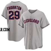 Andre Thornton Youth Cleveland Guardians Gray Replica Road Jersey