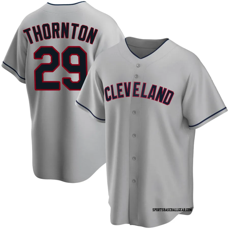 Andre Thornton Youth Cleveland Guardians Gray Replica Road Jersey