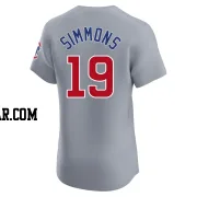 Andrelton Simmons Men's Chicago Cubs Gray Elite Road Jersey