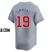 Andrelton Simmons Men's Chicago Cubs Gray Limited Road Jersey