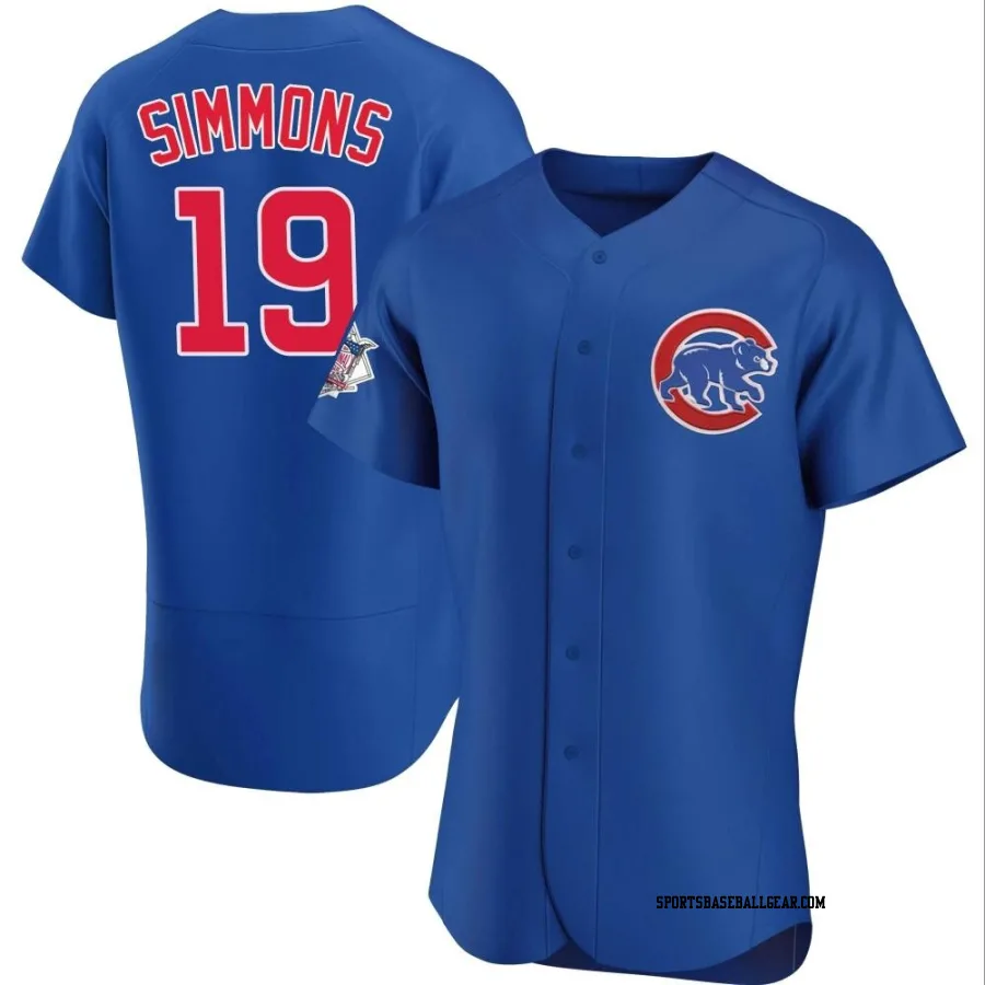 Andrelton Simmons Men's Chicago Cubs Royal Authentic Alternate Jersey