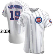 Andrelton Simmons Men's Chicago Cubs White Authentic Home Jersey