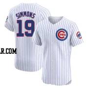 Andrelton Simmons Men's Chicago Cubs White Elite Home Jersey