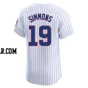 Andrelton Simmons Men's Chicago Cubs White Elite Home Jersey