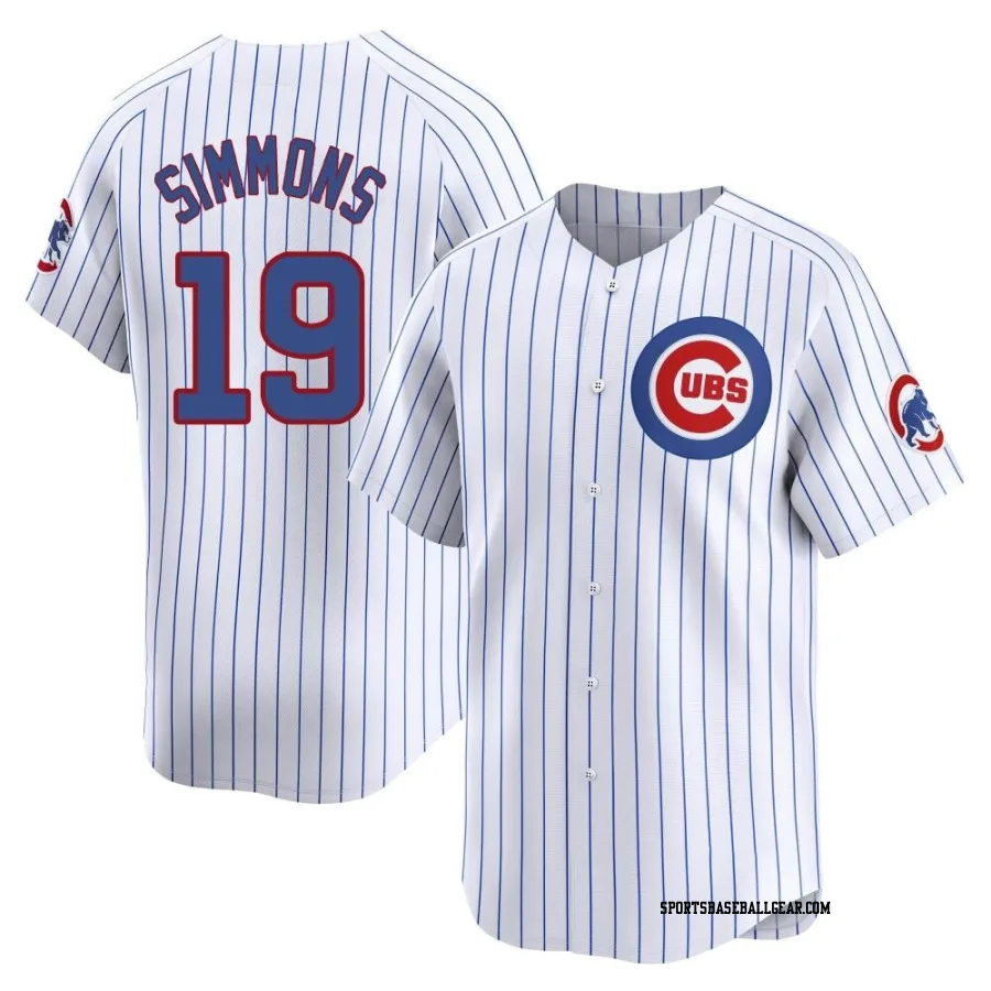 Andrelton Simmons Men's Chicago Cubs White Limited Home Jersey