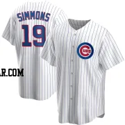 Andrelton Simmons Men's Chicago Cubs White Replica Home Jersey