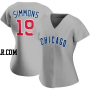 Andrelton Simmons Women's Chicago Cubs Gray Authentic Road Jersey