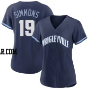 Andrelton Simmons Women's Chicago Cubs Navy Replica 2021 City Connect Jersey