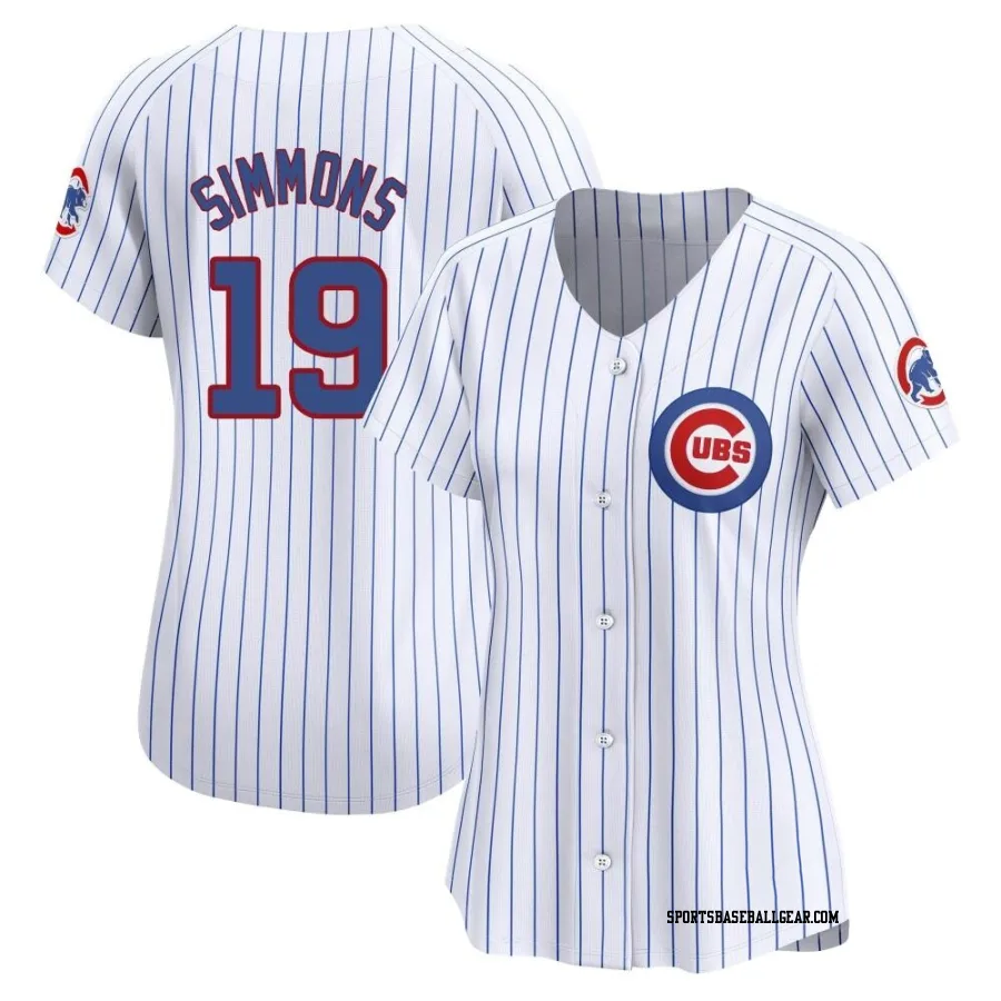 Andrelton Simmons Women's Chicago Cubs White Limited Home Jersey