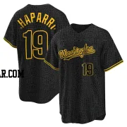 Andres Chaparro Men's Washington Nationals Black Replica Snake Skin City Jersey