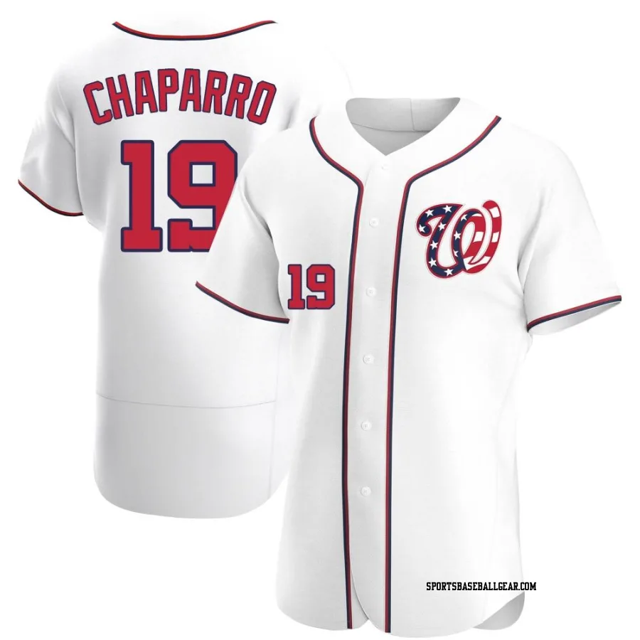 Andres Chaparro Men's Washington Nationals White Authentic Alternate Jersey