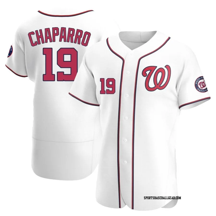 Andres Chaparro Men's Washington Nationals White Authentic Home Jersey